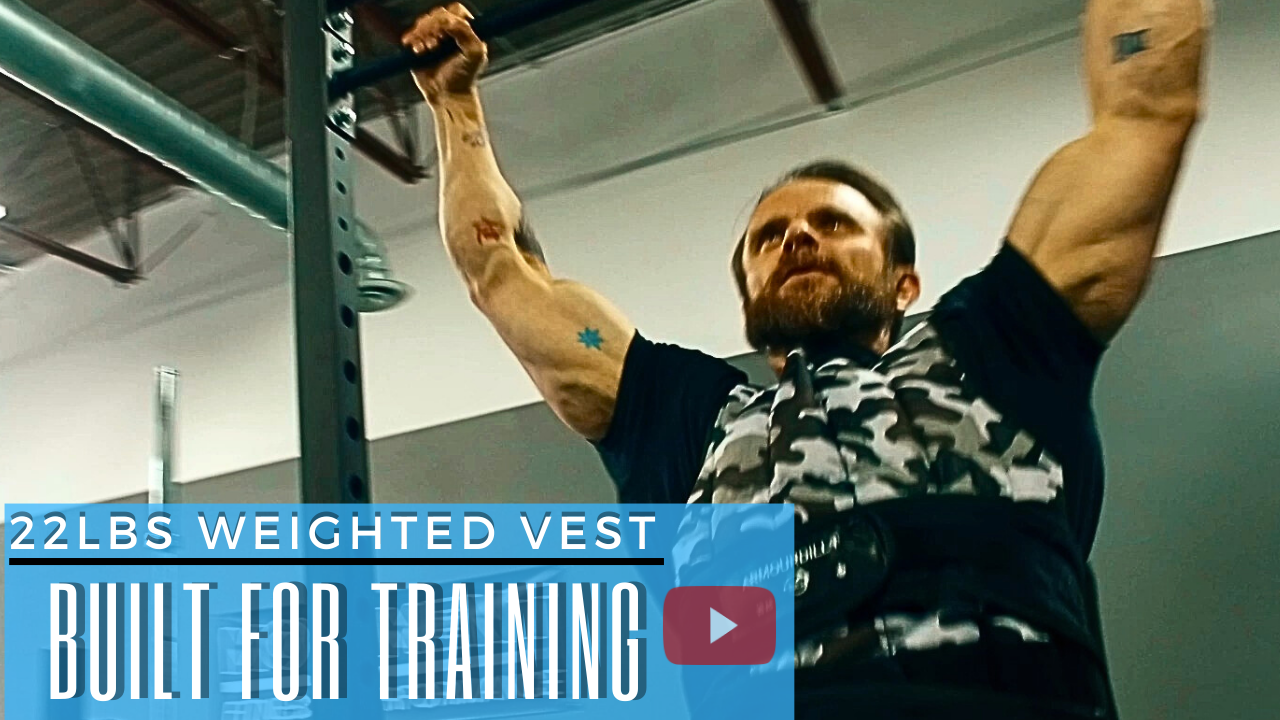 Load video: Weighted vest being used for pull-ups